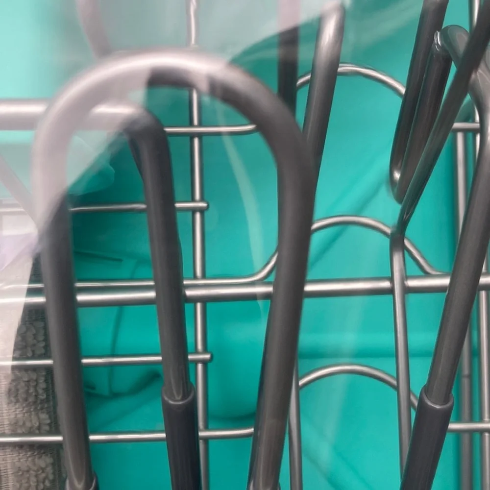 Stainless Steel Dish Rack with Aqua Accents - Picture 4 of 4